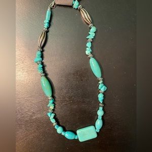 Beaded turquoise inspired necklace stretchable, and many styles to pick from.